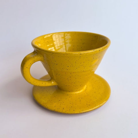 Yellow Coffee Pour Over W/ Handle