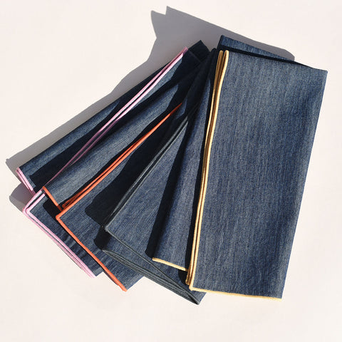 Rainbow Denim Napkins, Set of 4