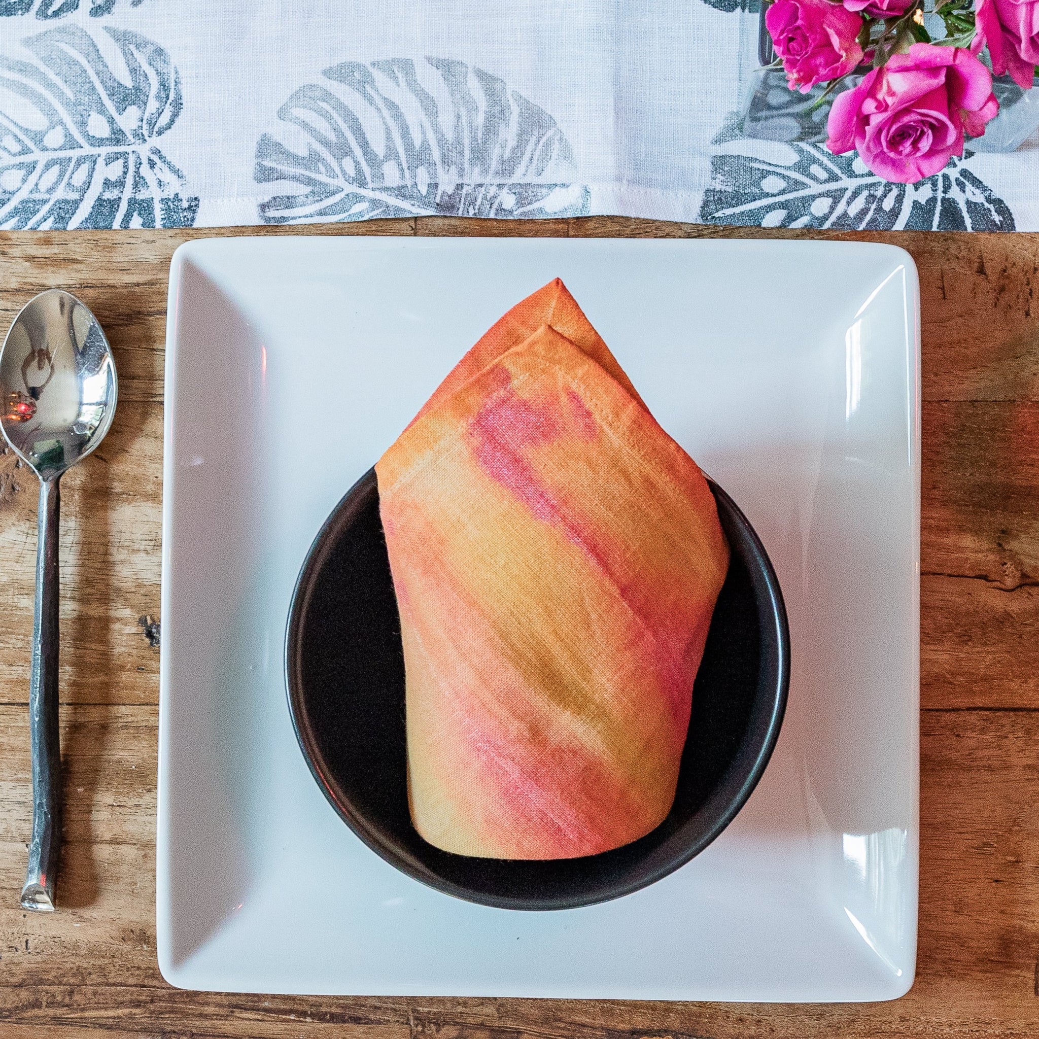 Shibori Tango Linen Napkins
