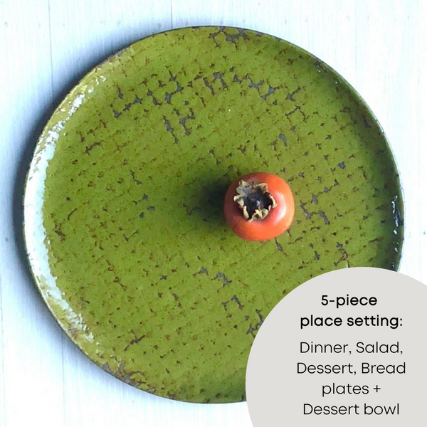 Moss Green Place Setting, 5 Piece