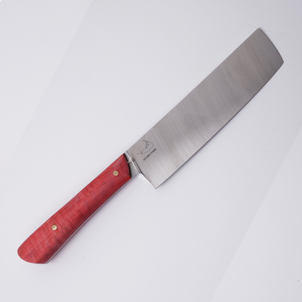 Curly Maple Nakiri Knife, 6.5 inches