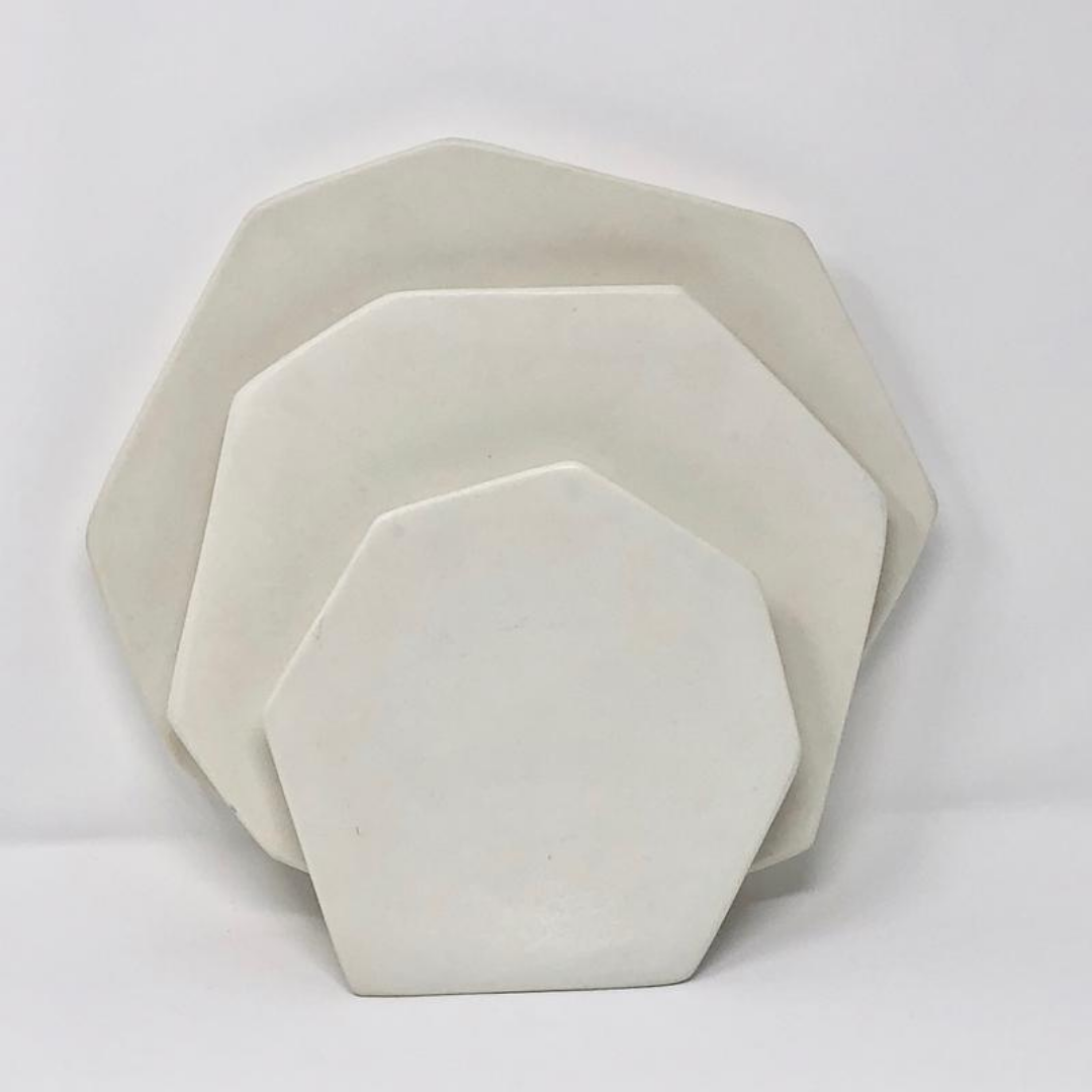 Formation White Plate Setting, Set of 3
