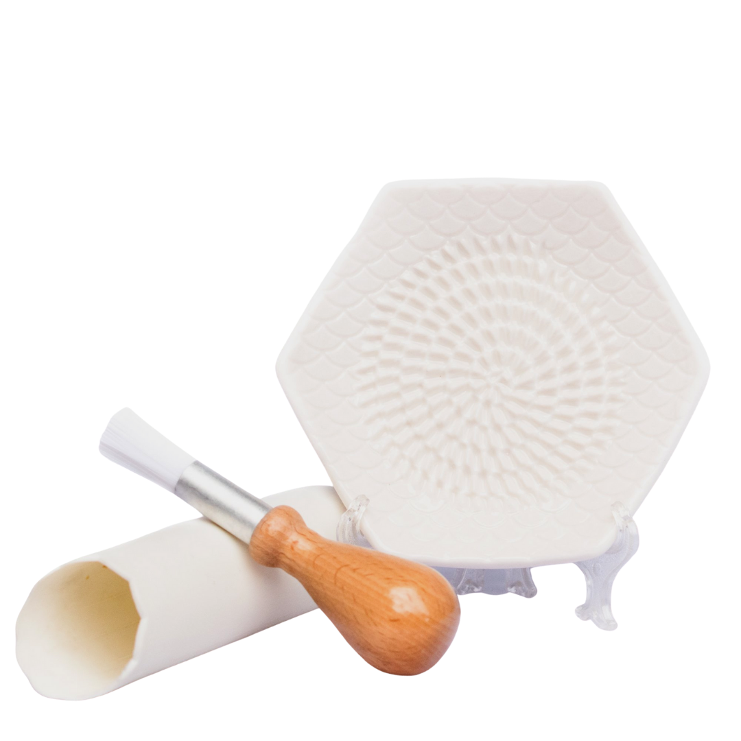 White Ceramic Grate Plate Grater