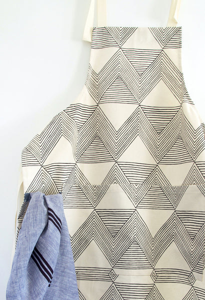 Charcoal Zig Zag Apron
