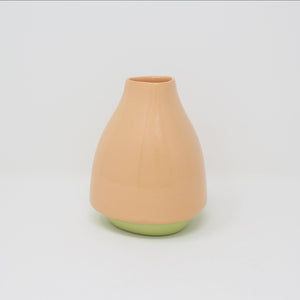 Orange Chartreuse Bottom Curve Bottle Vase