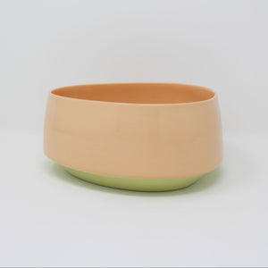 Orange Chartreuse Bottom Curve Cereal Bowl