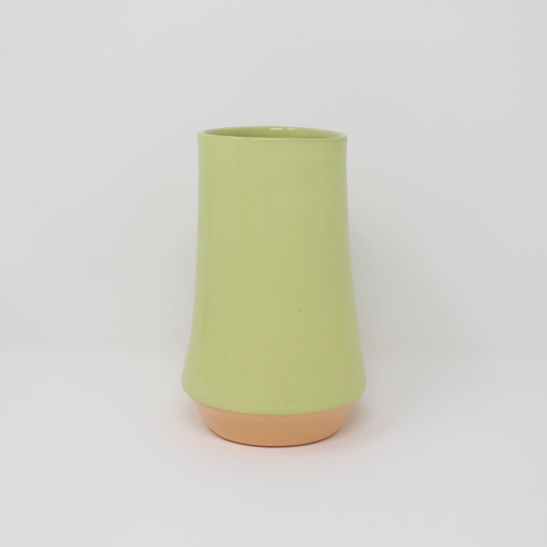 Chartreuse Orange Bottom Curve Vase