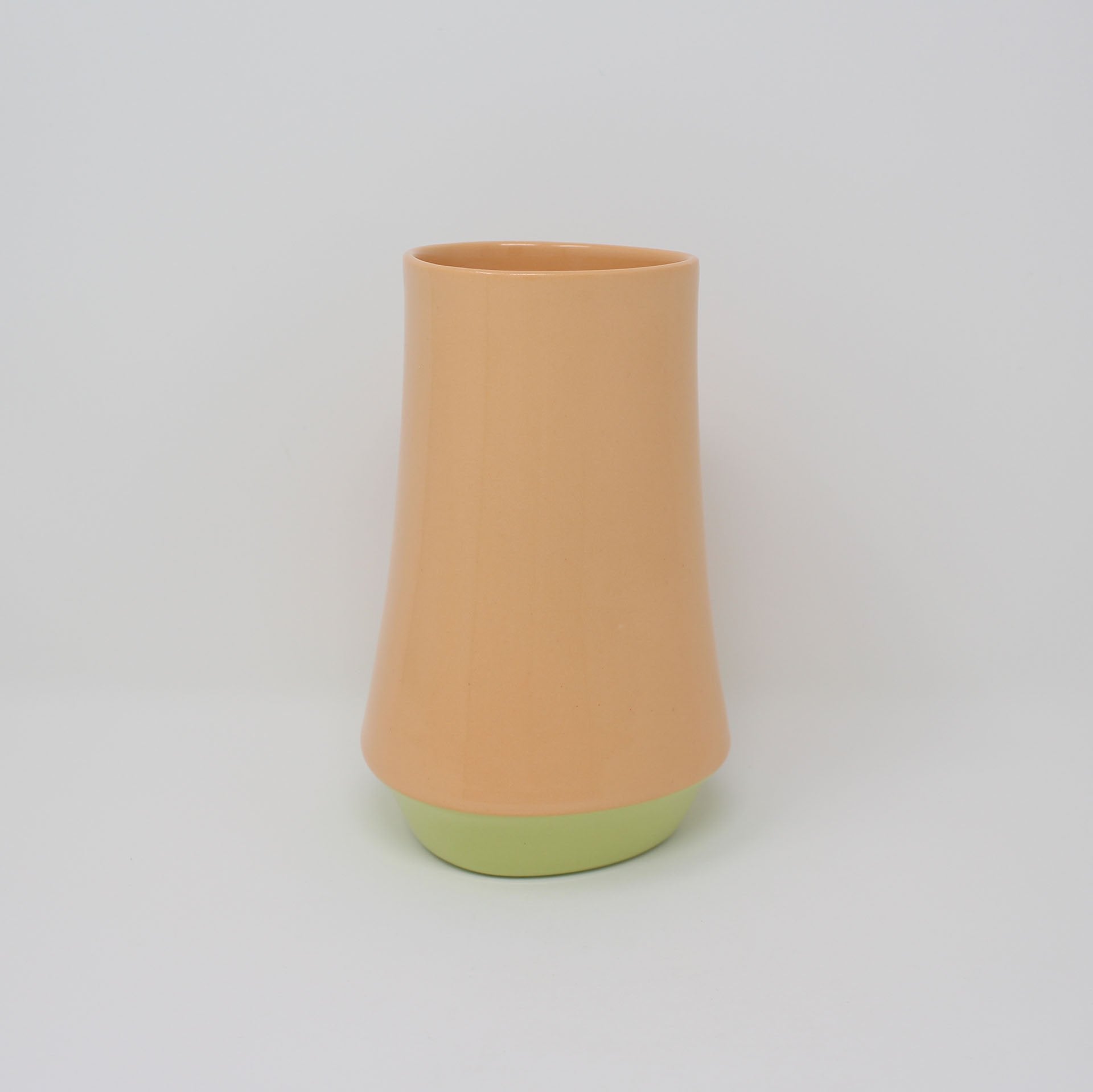Orange Chartreuse Bottom Curve Vase