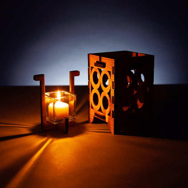 Ovals Bamboo Candle Lantern