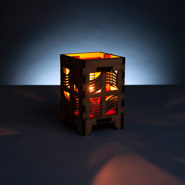 Waves Bamboo Candle Lantern