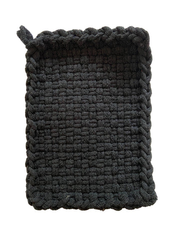 Solid Black Rectangle Potholder