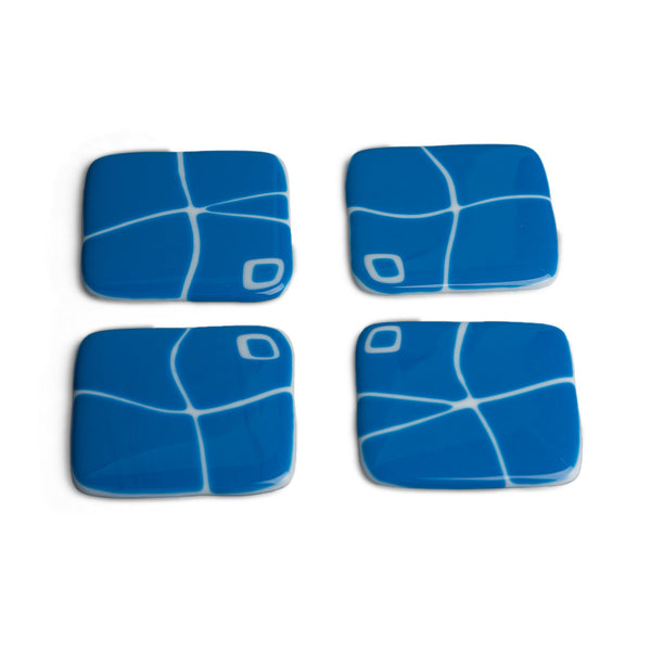 Egyptian Blue Mod Squad Coasters, Set of 4