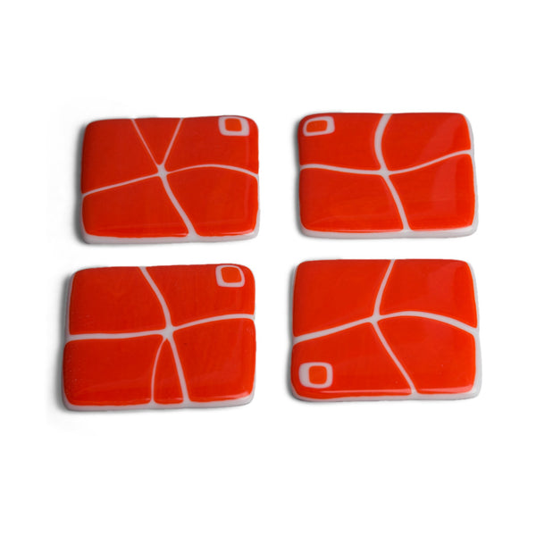 Orange Mod Squad Coasters, Set of 4