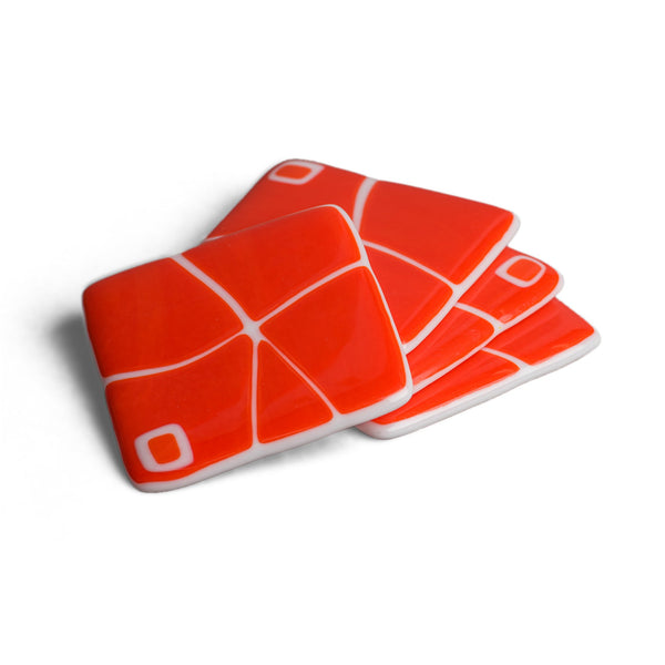 Orange Mod Squad Coasters, Set of 4