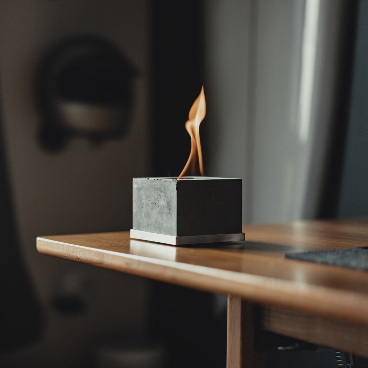 Raw Metal Square Personal Fireplace