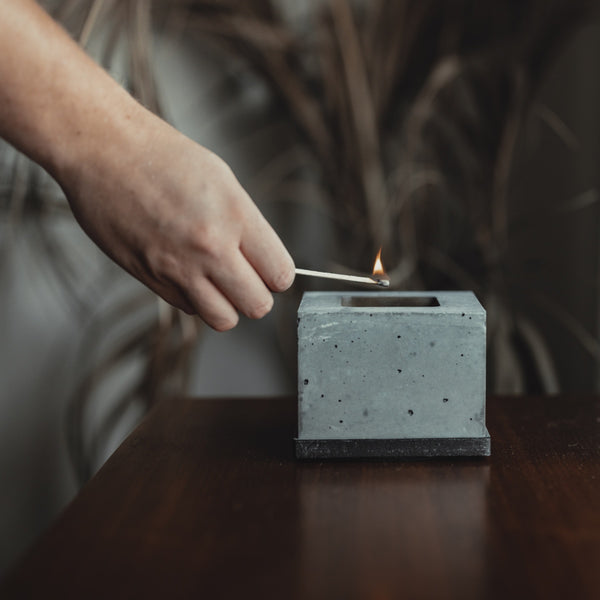 Black Square Personal Fireplace