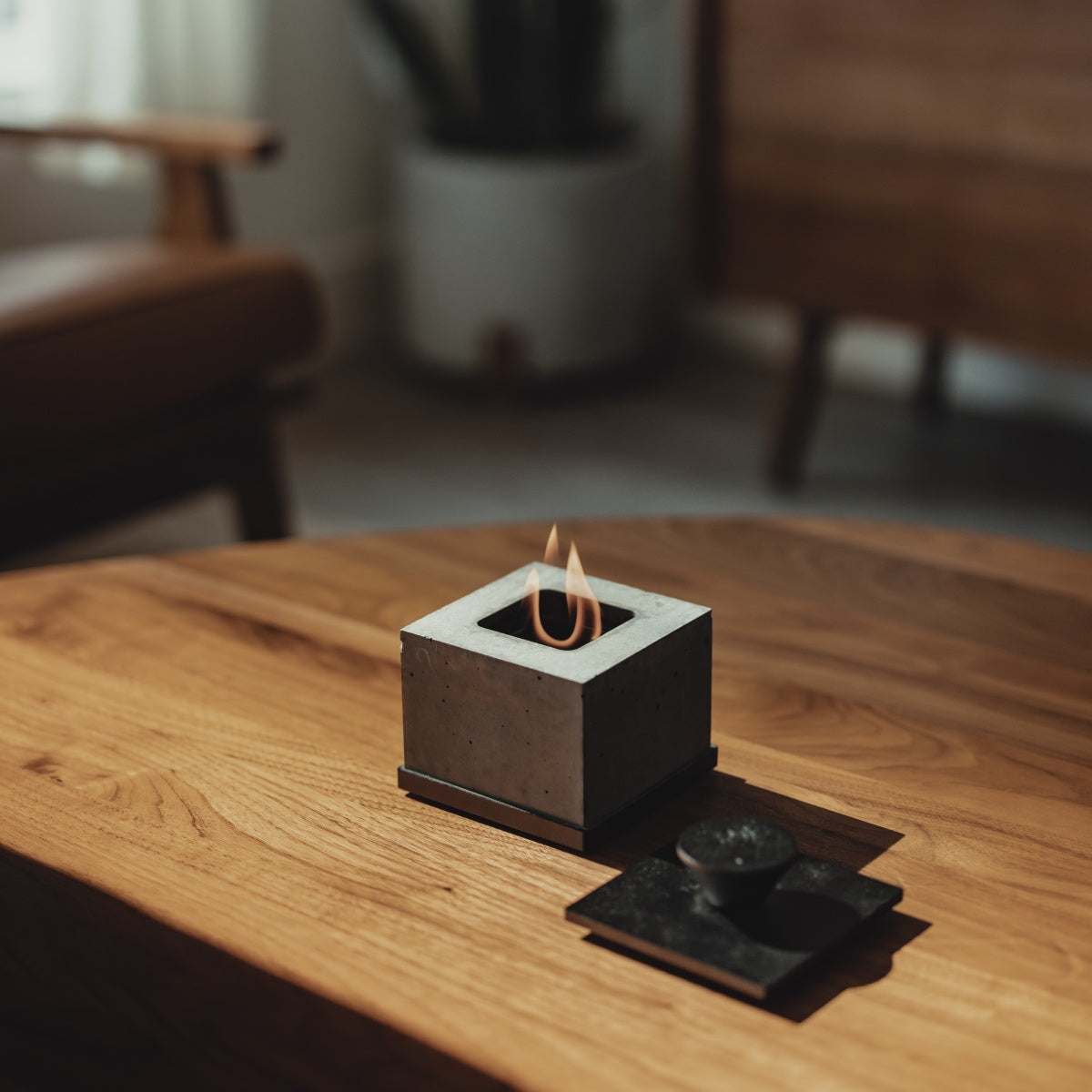 Black Square Personal Fireplace