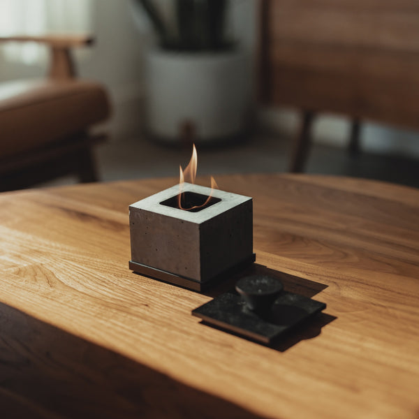 Black Square Personal Fireplace