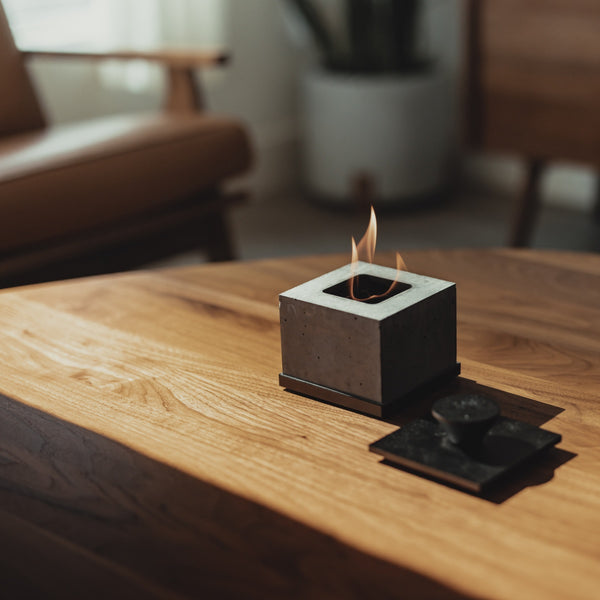Black Square Personal Fireplace