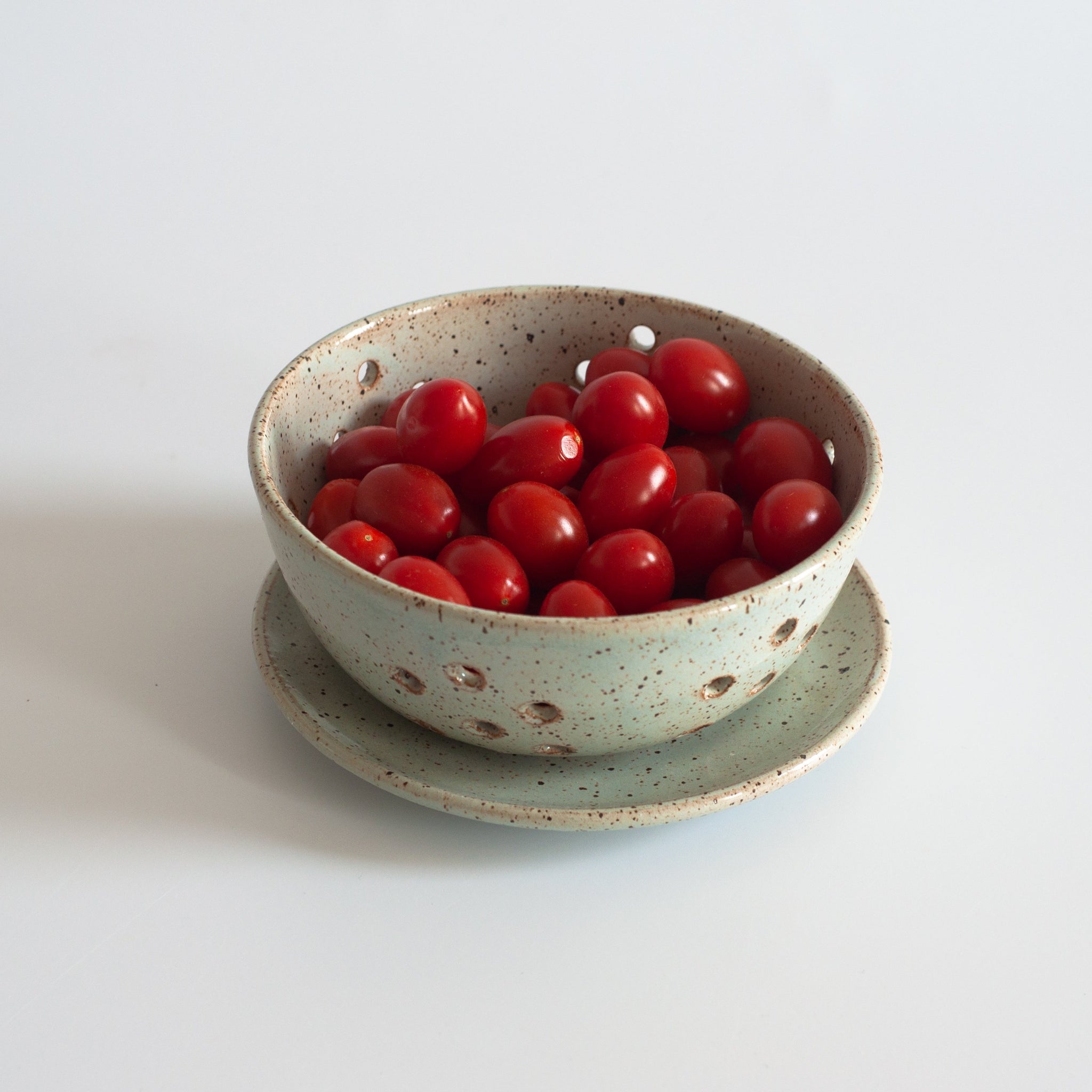 RPK Light Blue Berry Bowl with Saucer, Small