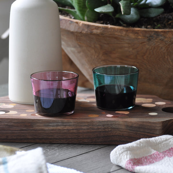 EXCLUSIVE Plum Wine + Teal Stackers, Set of 4