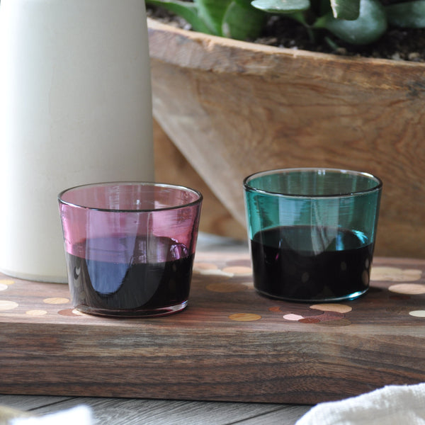 EXCLUSIVE Plum Wine + Teal Stackers, Set of 4