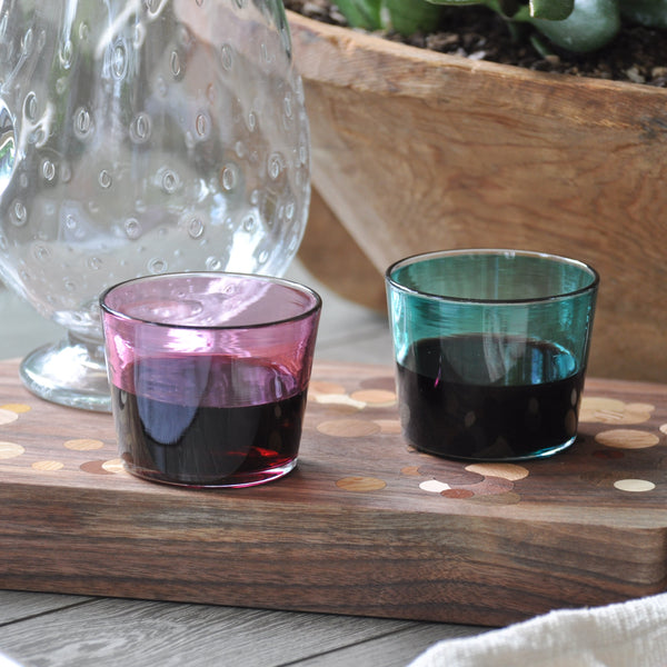 EXCLUSIVE Plum Wine + Teal Stackers, Set of 4