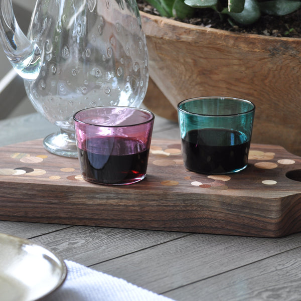 EXCLUSIVE Plum Wine + Teal Stackers, Set of 4