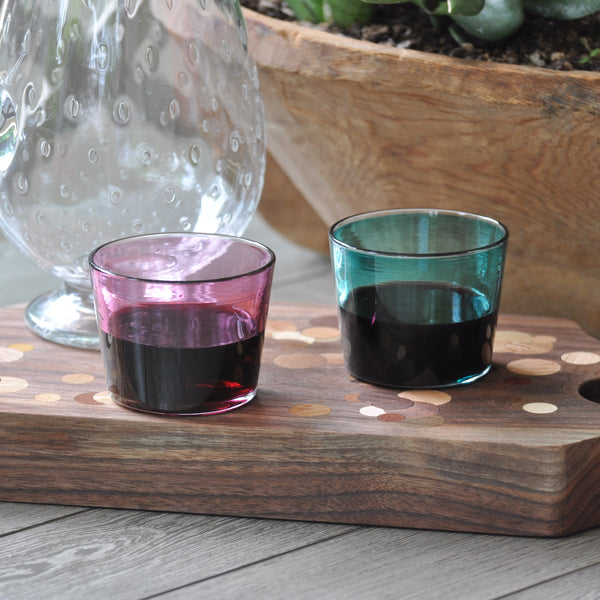 EXCLUSIVE Plum Wine + Teal Stackers, Set of 4