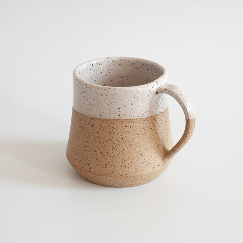 RPK White + Nude Taper Mug, 14 oz.