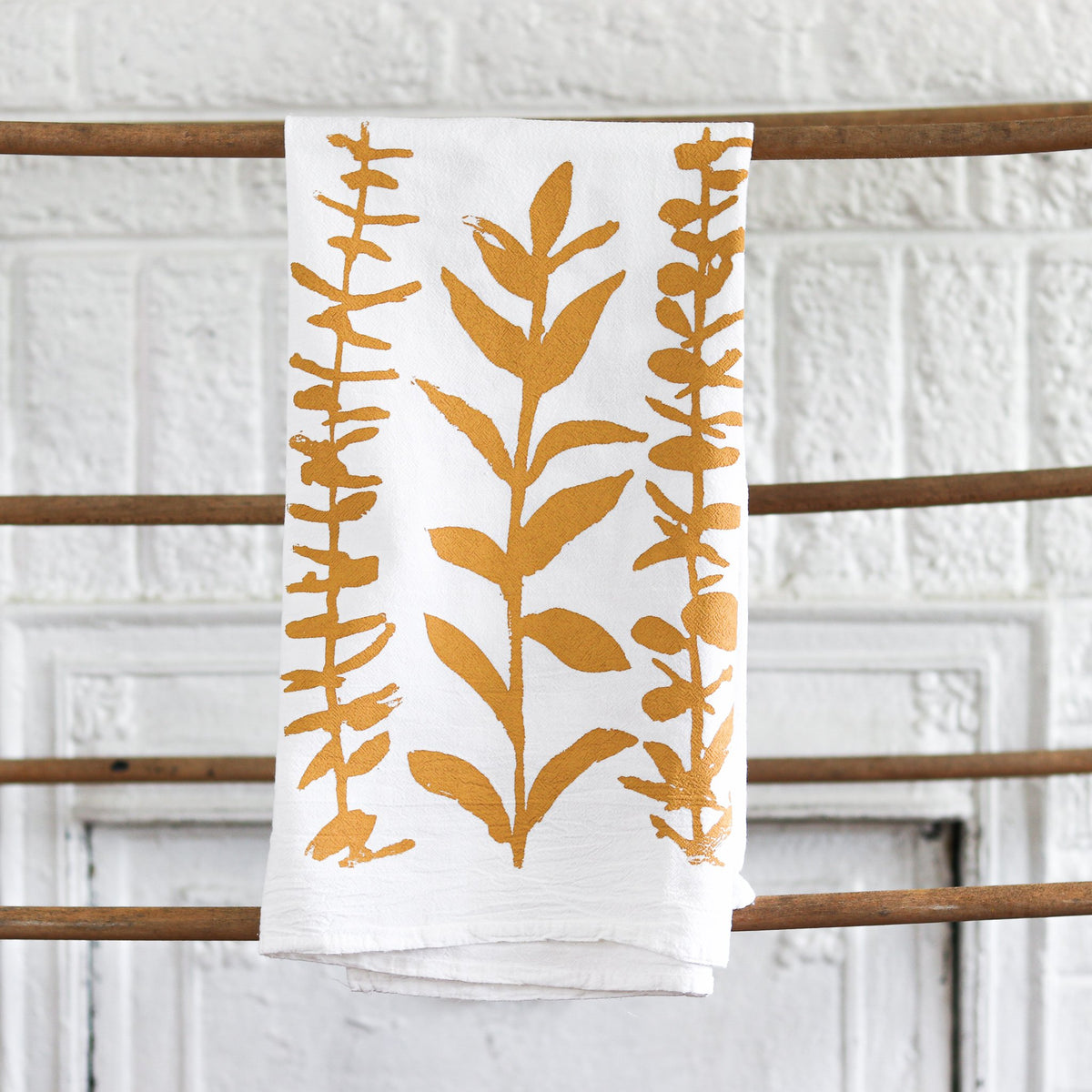 Deep Yellow Eucalyptus Flour Sack Towel