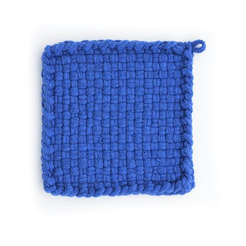 EARTH Blue Handwoven Potholder