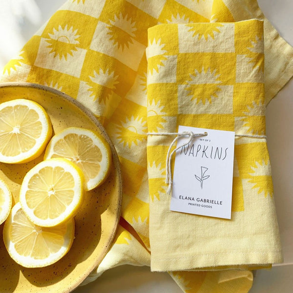 Sunrise Lemon Napkin, Set of 2