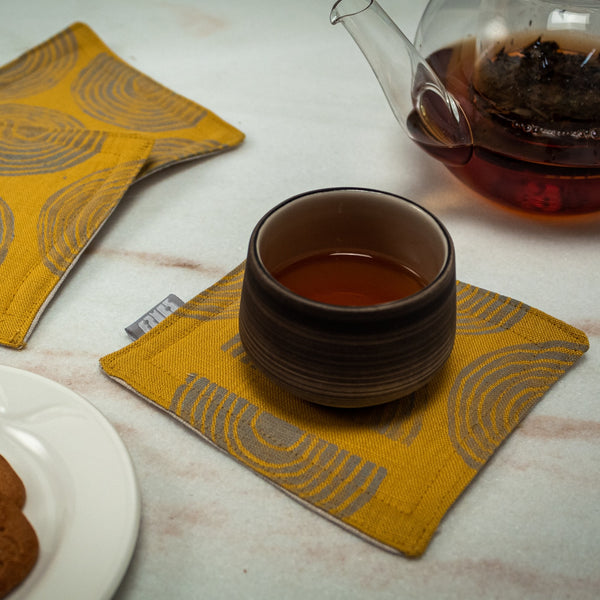 Zuni Citron Coasters, Set of 4