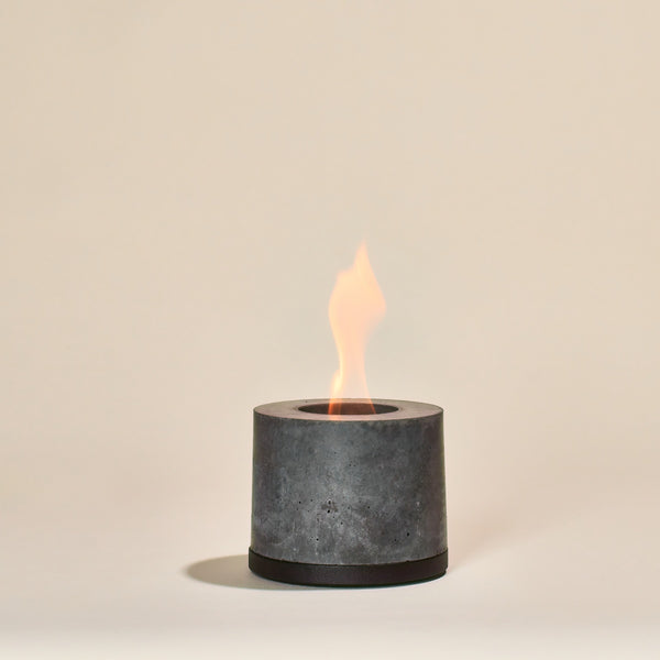 Black Round Personal Fireplace