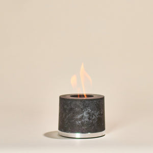 Raw Metal Round Personal Fireplace