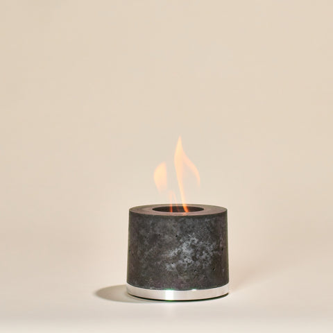 Raw Metal Round Personal Fireplace