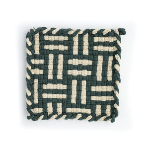 FOREST Pine & Flax Handwoven Potholder