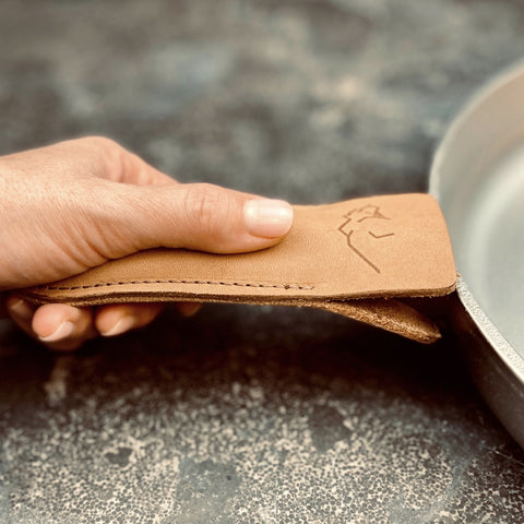 Leather Skillet Handle