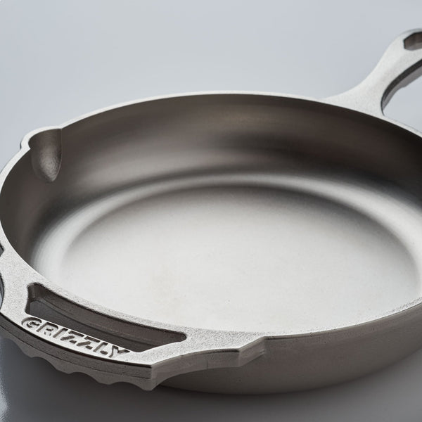 10" Cast Iron Skillet, Nickel Plated