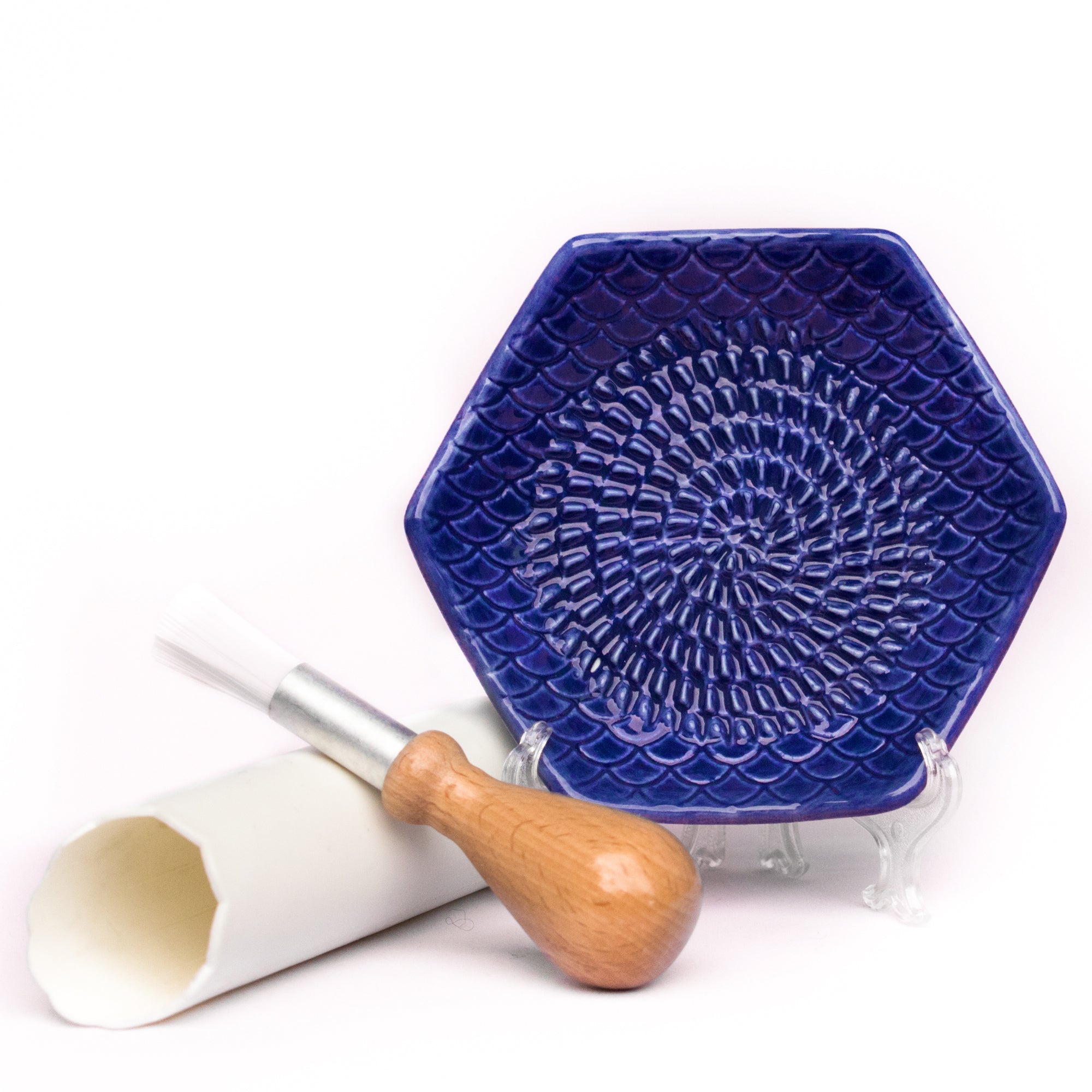 The Grate Plate Ceramic Grater: Blue