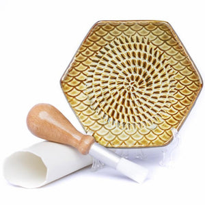 Golden Brown Ceramic Grate Plate Grater