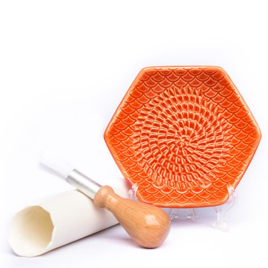 Orange Ceramic Grate Plate Grater