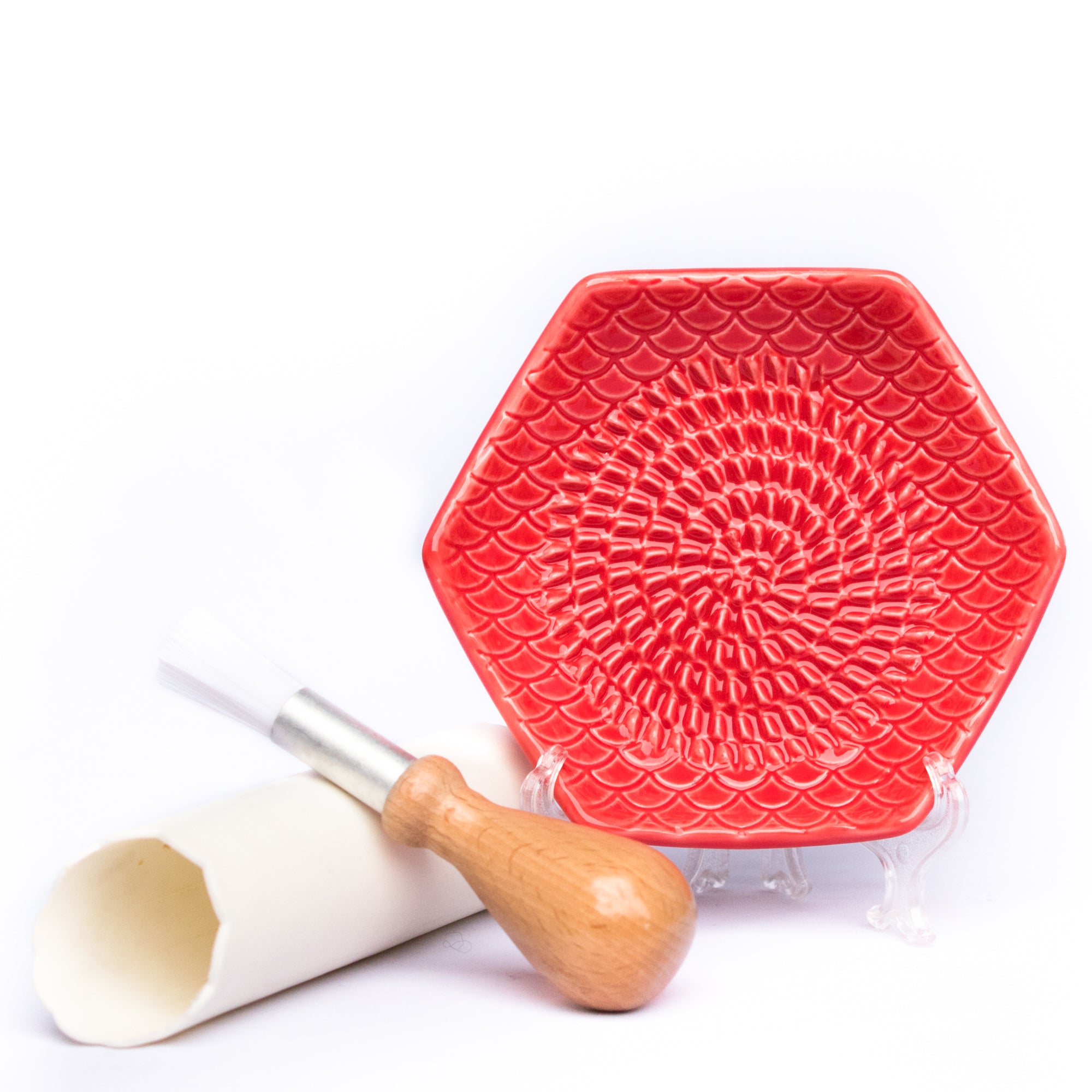 Red Ceramic Grate Plate Grater