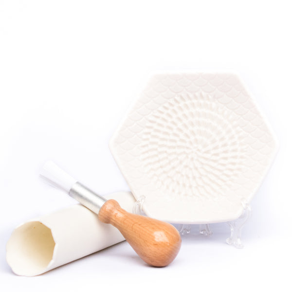 White Ceramic Grate Plate Grater