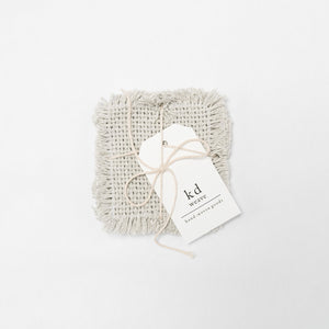 KD Weave Greige Coasters, Set of 4