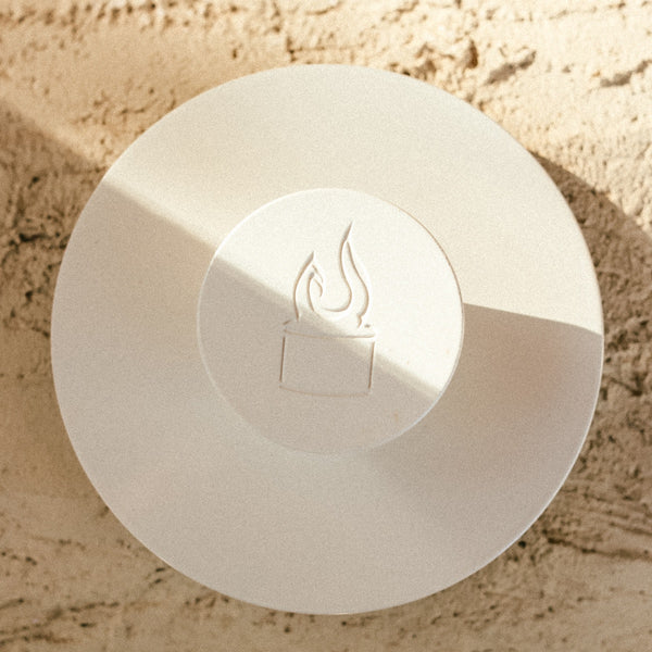 Almond Round Personal Fireplace