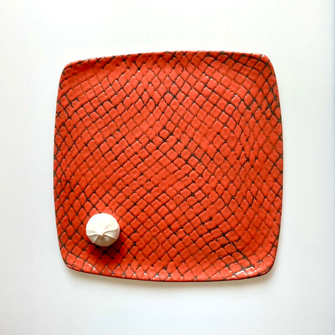 Paprika Large Square Serving Tray