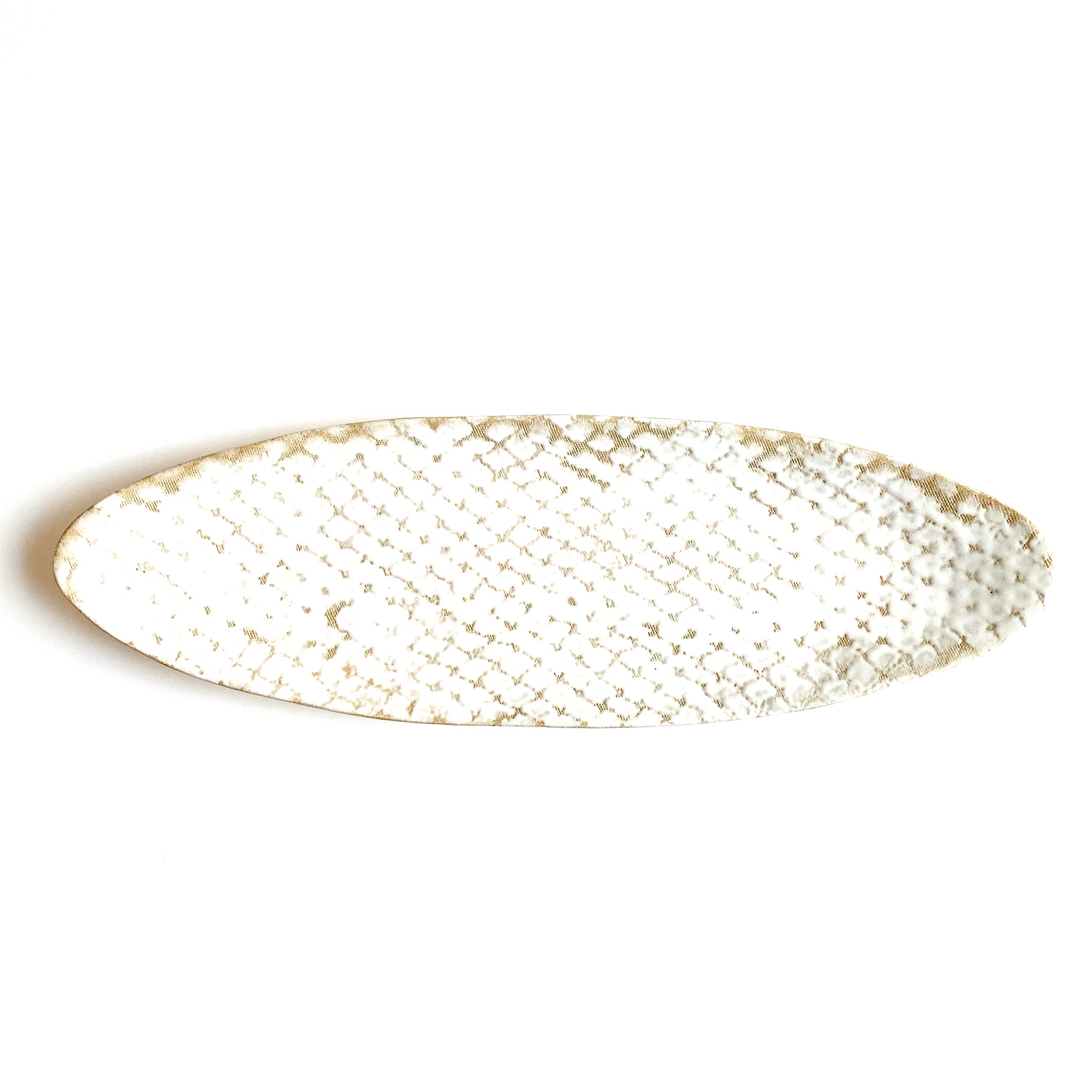 Eggshell Wash Pirogue Platter