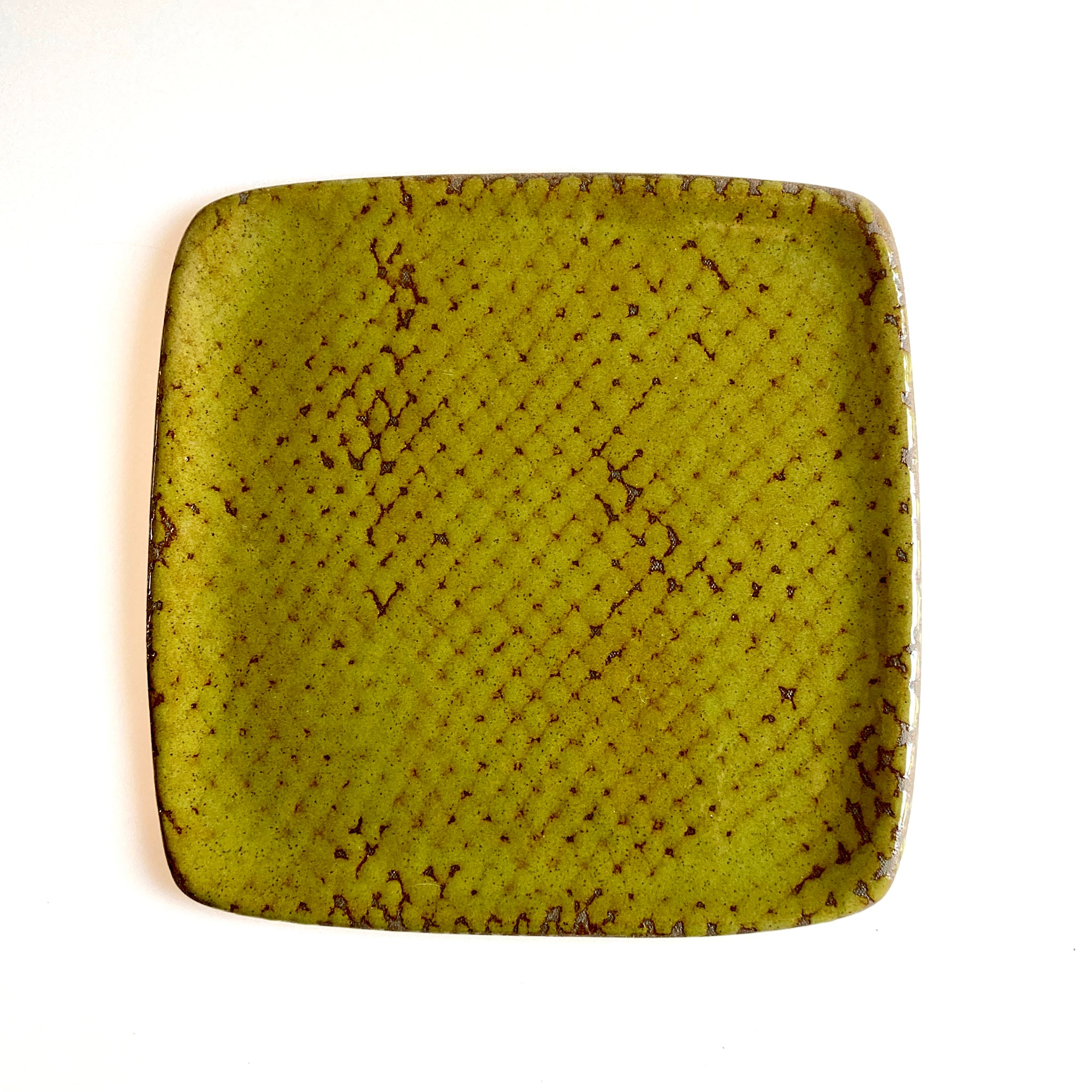 Moss Green Large Square Serving Tray